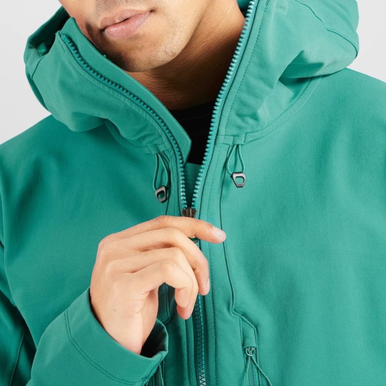 Turquoise Salomon Outpeak Softshell Full Zip Men's Jackets | IE UY7351